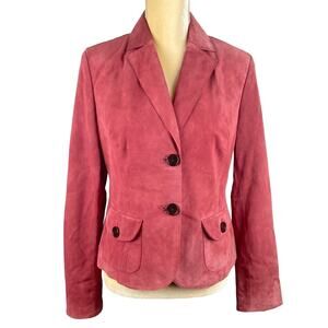 NWT Ann Taylor pink leather jacket size 4